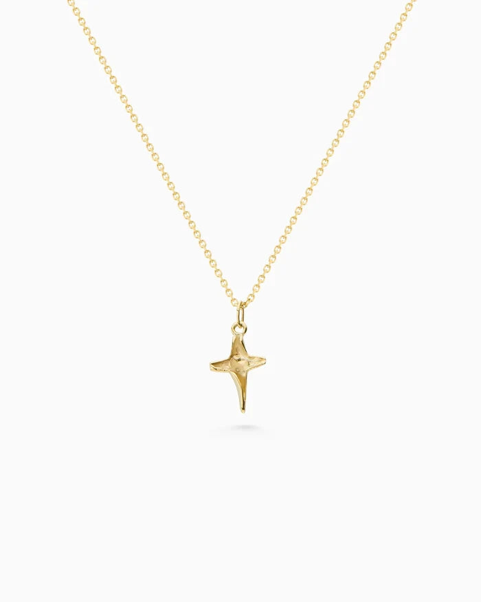 Folded Cross Charm | Gold - Available Now