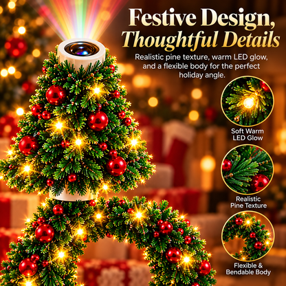 Christmas Tree & Halloween Pumpkin Projector Lamp, Multi-Pattern Holiday Decor Light with Warm LED Glow, Select Your Preferred Style