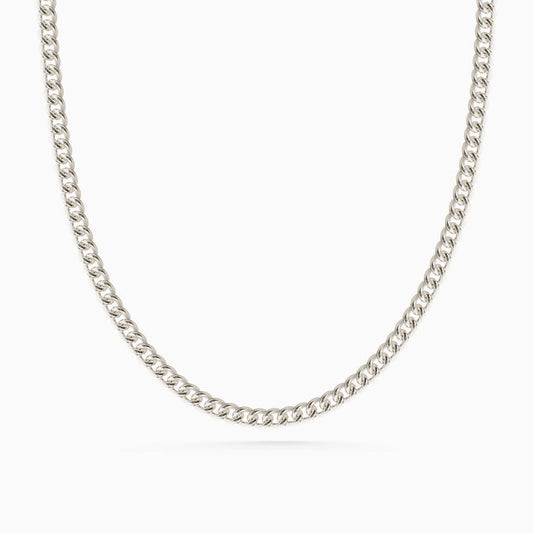 Curb Chain Necklace | Silver