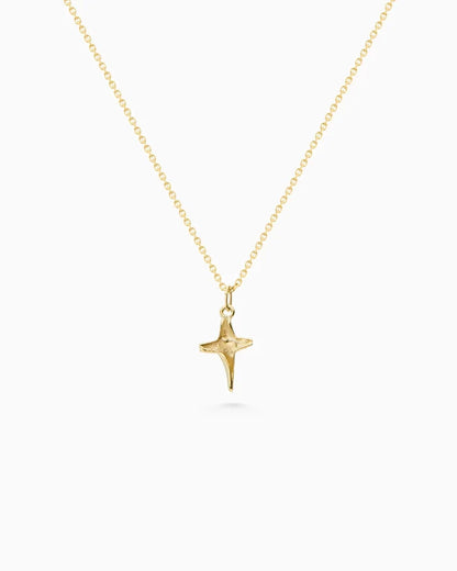 Folded Cross Charm | Gold - Available Now