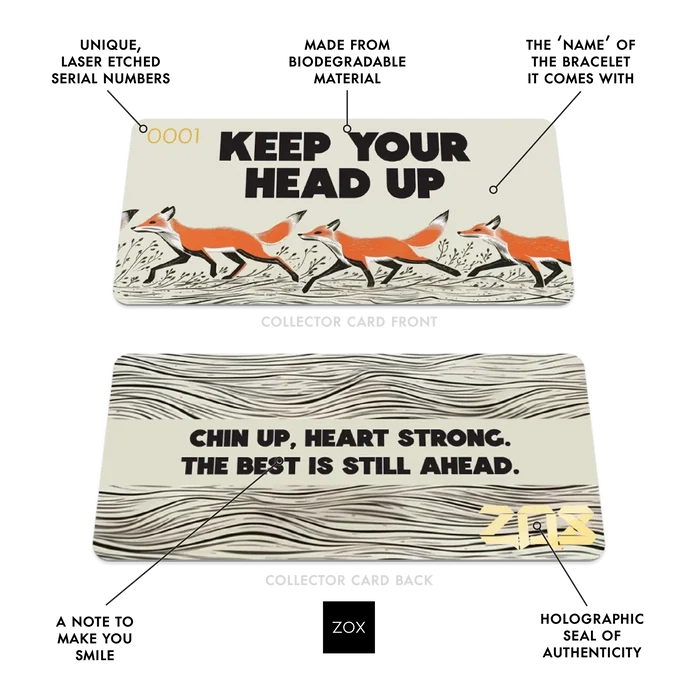 Keep Your Head Up Fox Bracelet