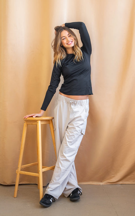 Lightstreme Wide Leg Cargo Pocket Pant - 90 Degree by Reflex