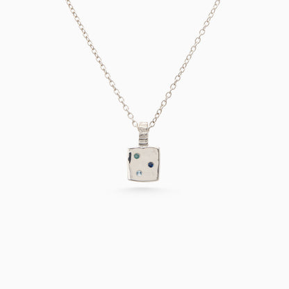 Mini Custom Slate Pendant (Stones & Engraving) | Silver