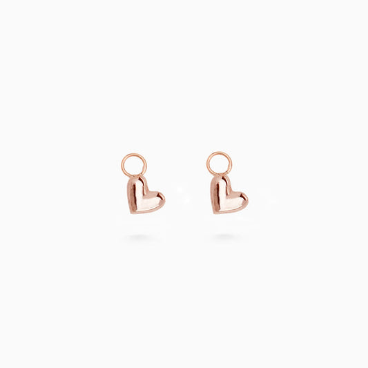 Mini Heart Earring Charm | Rose Gold