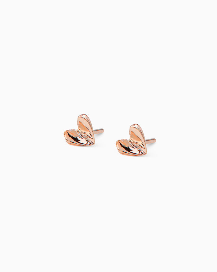 Open Heart Stud | Rose Gold