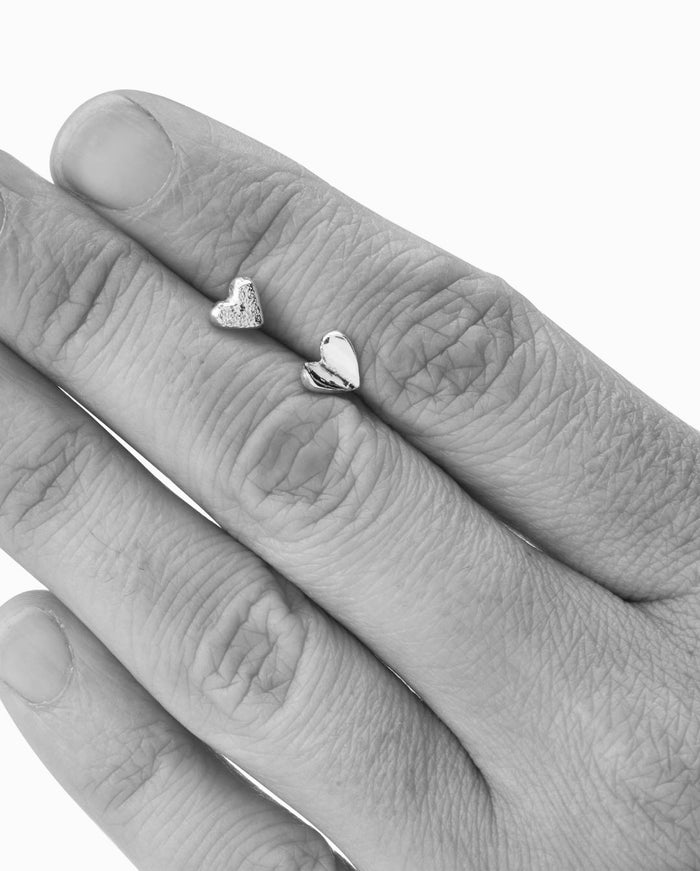 Open Heart Stud | Rose Gold