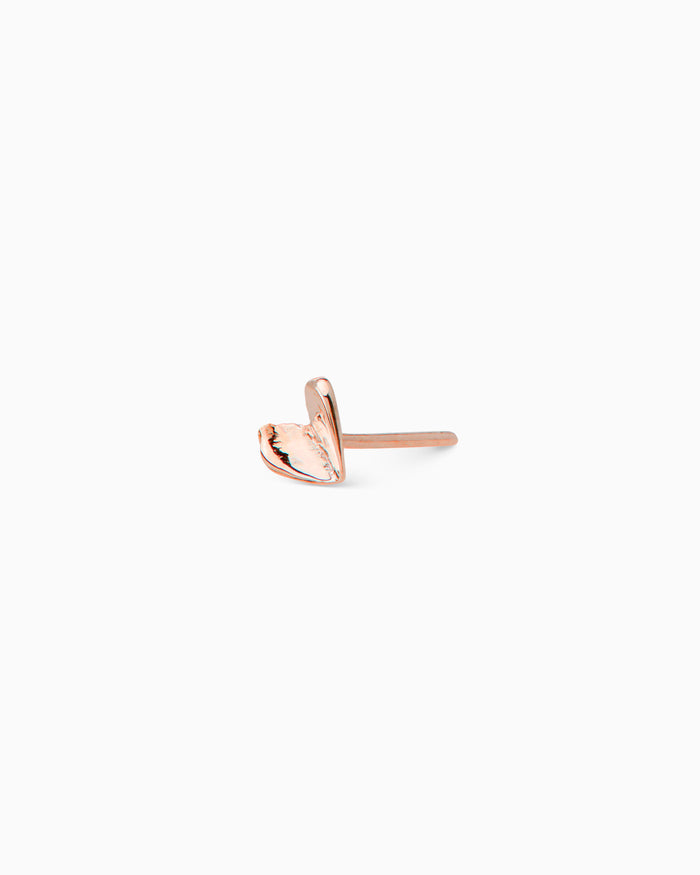 Open Heart Stud | Rose Gold