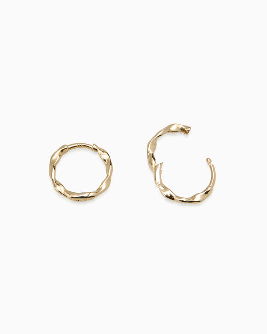 Ribbon Huggie | Yellow Gold - Available Now