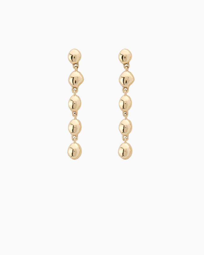 Ripple Drop Earring | Yellow Gold