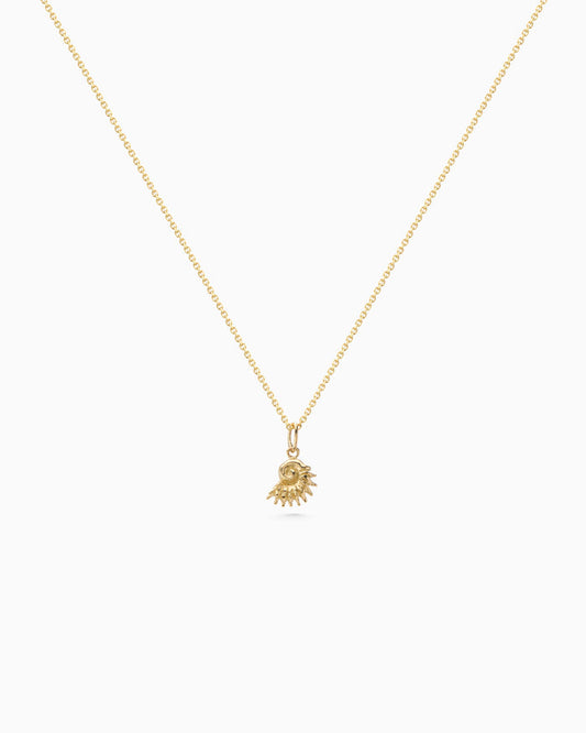 Sundial Shell Pendant | Gold