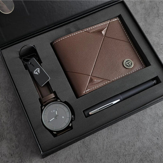 TOMI S8 Series T-101 Gift Set Watch With Wallet & Pen