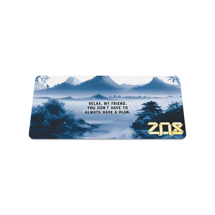 Back of the card says "Relax, my friend. You don't have to always have a plan."